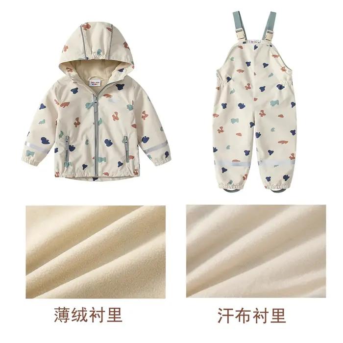 HONEYKING ensembles de vêtements pour enfants imperméable costume bébé salopette imperméable pantalo