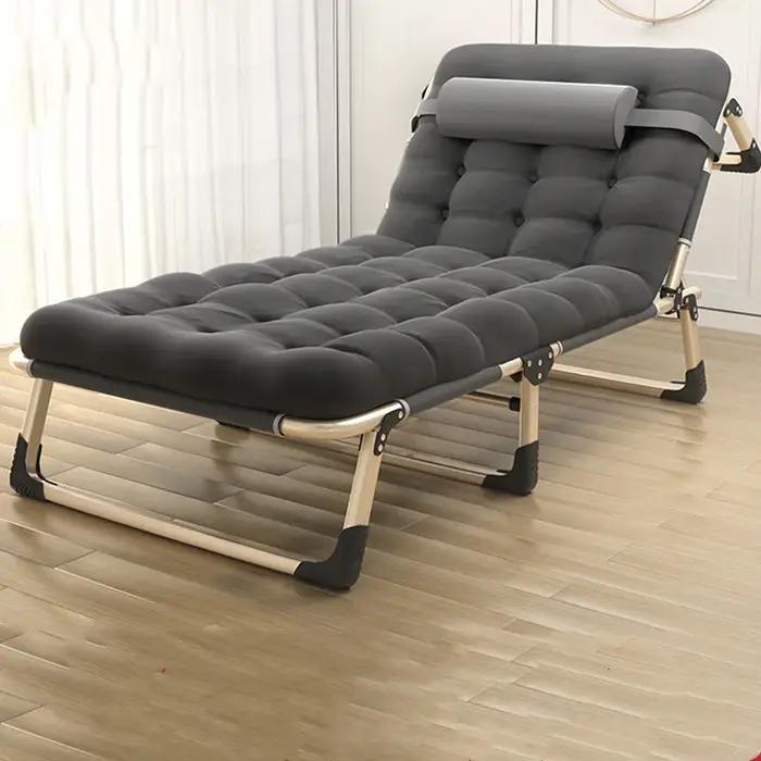 Chaise de plage inclinable multifonctionnelle lit pliant bureau portable pause déjeuner détente extérieure intérieure