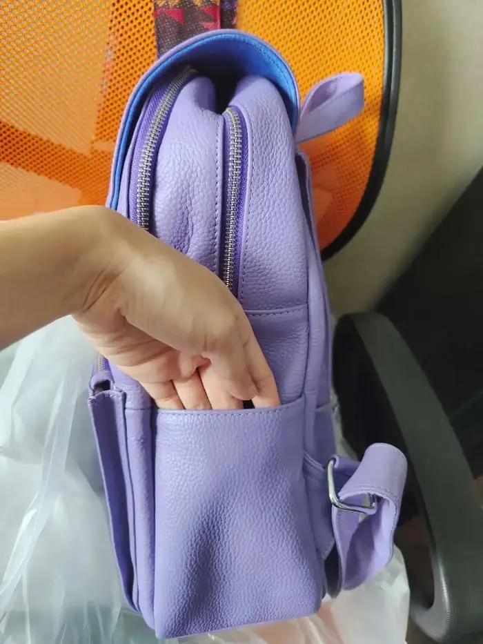 Zency Fashion – sac à dos en cuir violet de haute qualité pour femmes, avec de nombreux compartiment