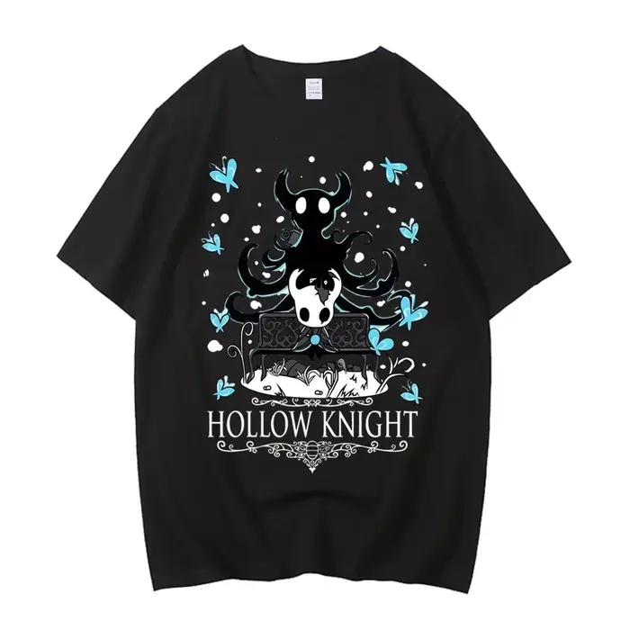 T-shirt Hollow Knight en coton pour hommes, de haute qualité, culture pop, punk, t-shirt numérique,