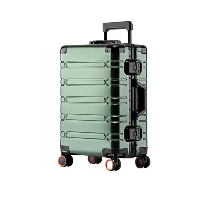 Ensemble de bagages durables de grande capacité, valise en aluminium pour femmes et filles, bagage à