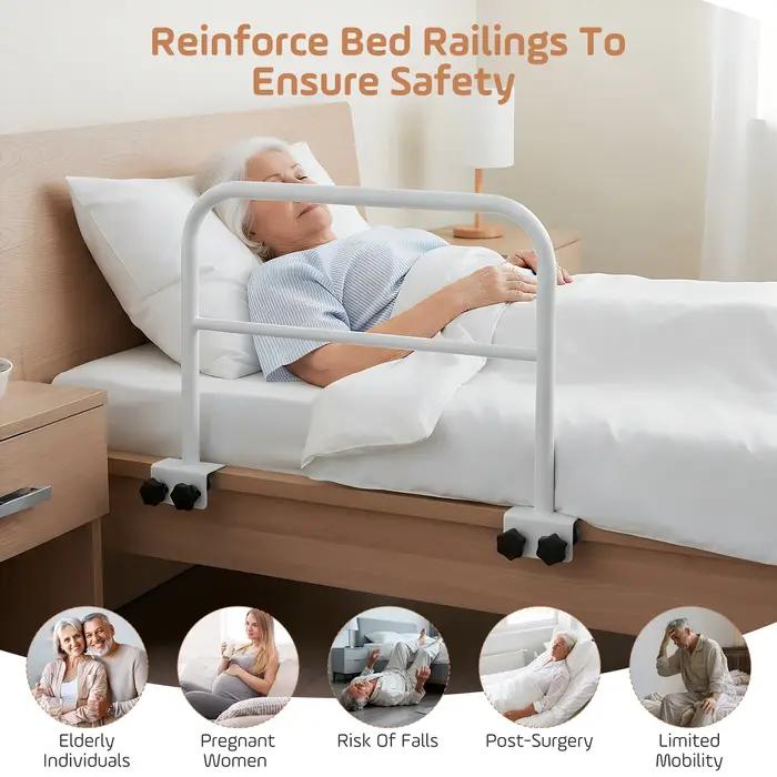 Barre de sécurité pliable pour lit d'appoint pour personnes âgées design ergonomique aide au déplacement et à la sécurité pour adultes seniors chambre d'hôtel maison de retraite usage quotidien