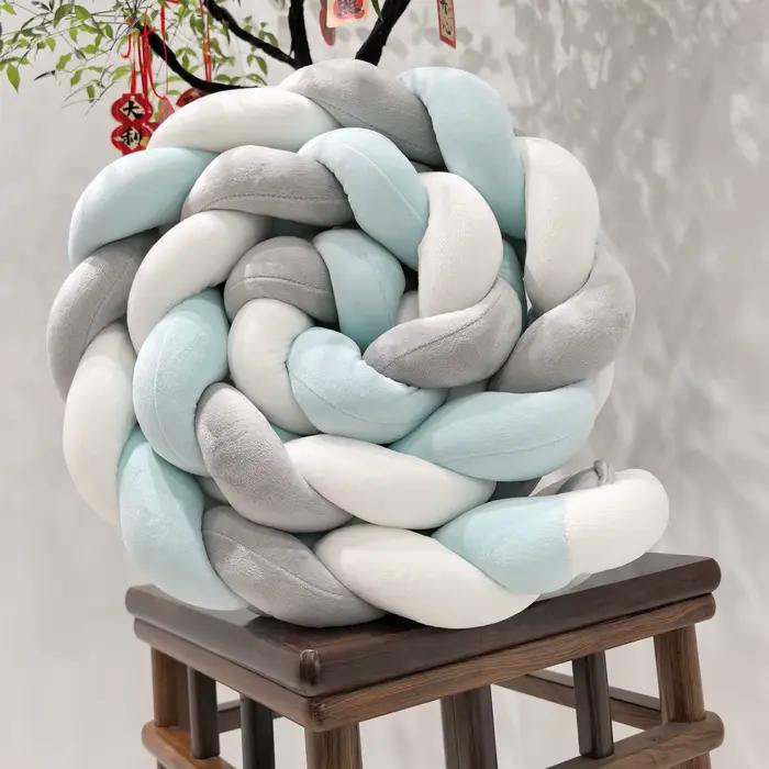 1M/2M/3M/4M bébé pare-chocs lit tresse noeud oreiller coussin pour infantile berceau protecteur lit