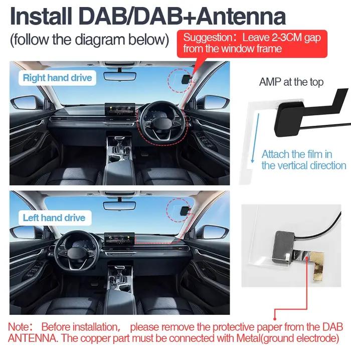 Antenne DAB pour système Android, autoradio, adaptateur USB, stéréo DAB +, récepteur, lecteur, prise