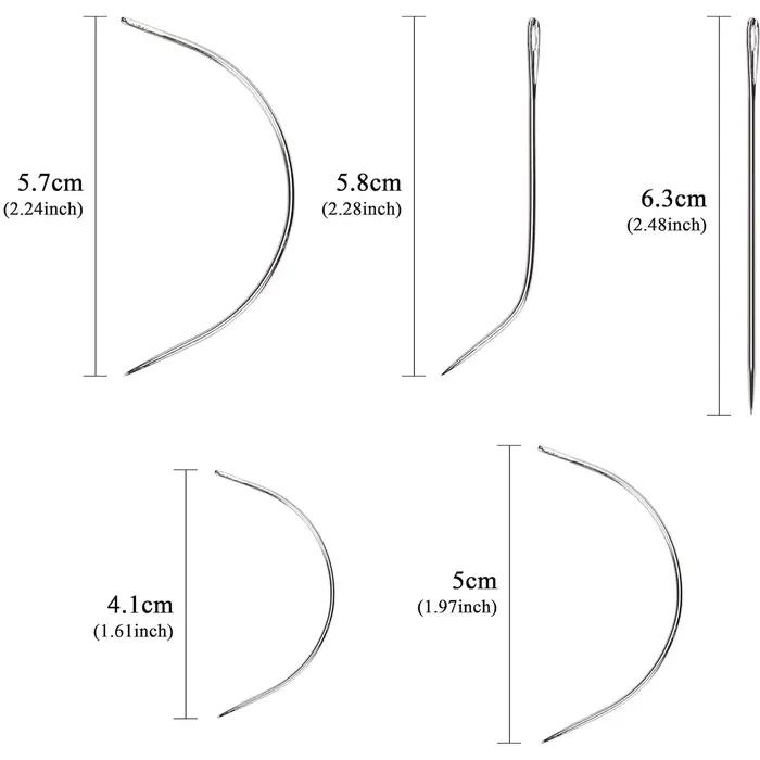 Aiguilles incurvées en acier inoxydable, Type C I L, pour la fabrication de perruque, en dentelle, a