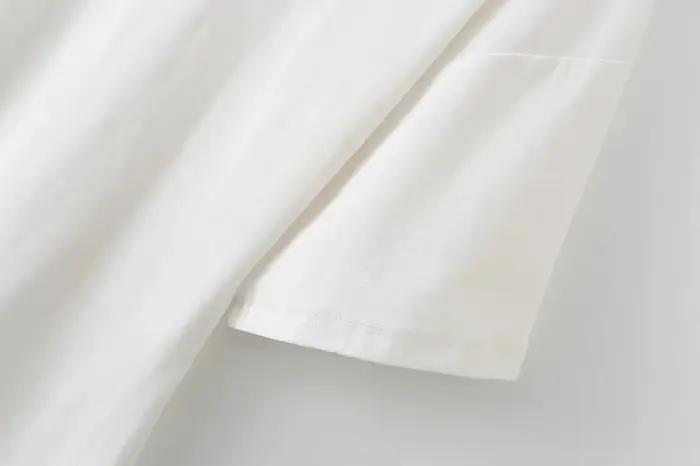 KONDALA Streetwear Chic Décontracté Femme Haut en Dentelle Asymétrique à Manches Courtes Col Rond Te