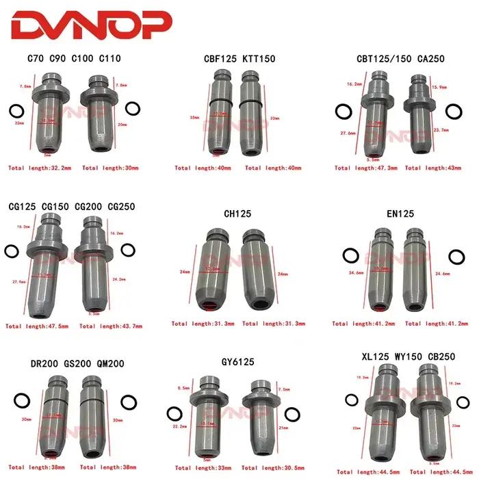 1 paire de tuyaux de guidage de Valve pour moto Scoote GY650 GY6125 GY6 GS125 CG125 150 200 EN125 WY