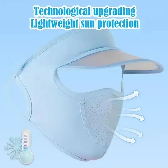 Masque de Protection solaire d'été en soie glacée, Protection UV, voile de Protection solaire avec b