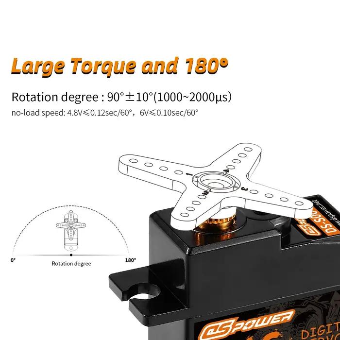 DSpower 21g Metal Gear mini servo 4.2KG 17g Servo pour 1:18 1:16 rc voiture slash E-Revo 144001 Ro