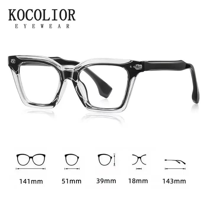 Lunettes rétro à rivets en Fiber d'acétate pour femmes, monture carrée, Prescription optique, photoc