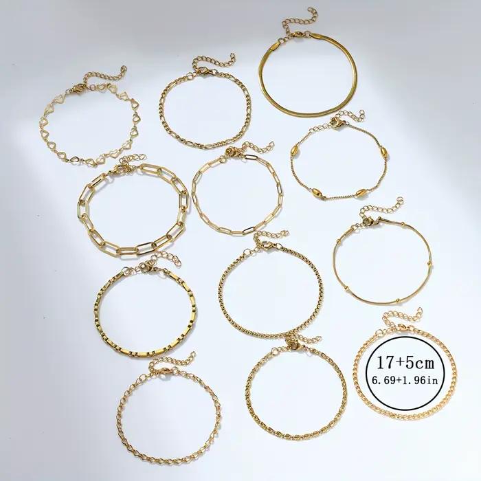 Ensemble de bracelets en acier inoxydable pour femmes, ensemble de bijoux élégant pour femmes, adapt