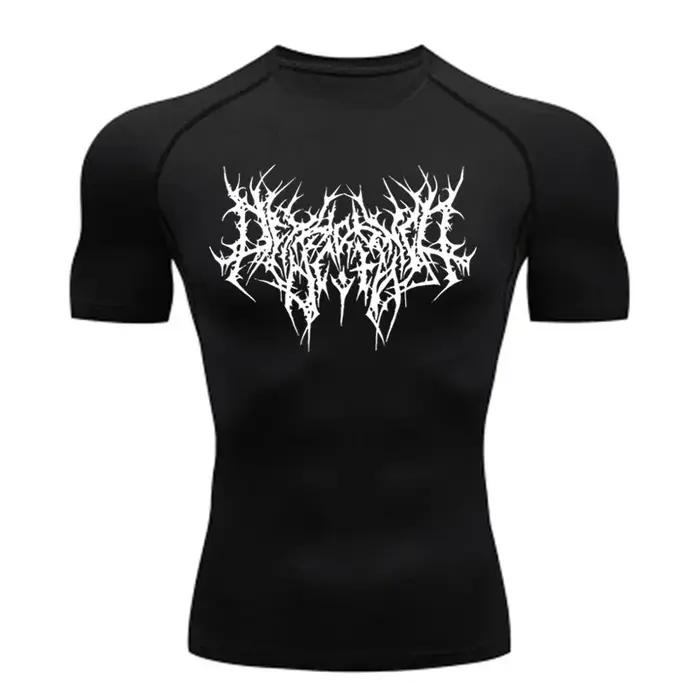 T-shirt homme course Sport T-shirt hommes Compression Fitness hauts T-shirt séchage rapide entraînem