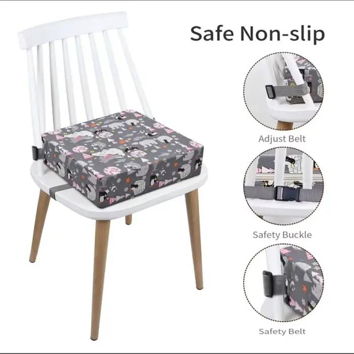 Coussin de chaise pour bébé siège réglable sièges rehausseurs pour enfants semelle intérieure rehaussante pour salle à manger coussins de sécurité amovibles