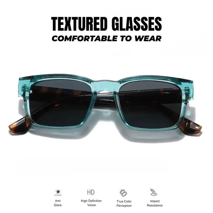 Lunettes de soleil rétro punk - Monture carrée protectrice, UV400 unisexe pour les aventures en plei