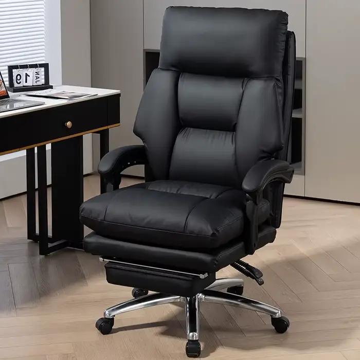 Chaise de bureau ergonomique moderne en cuir inclinable pour hommes et femmes luxe et confort mobilier de bureau occasions spéciales