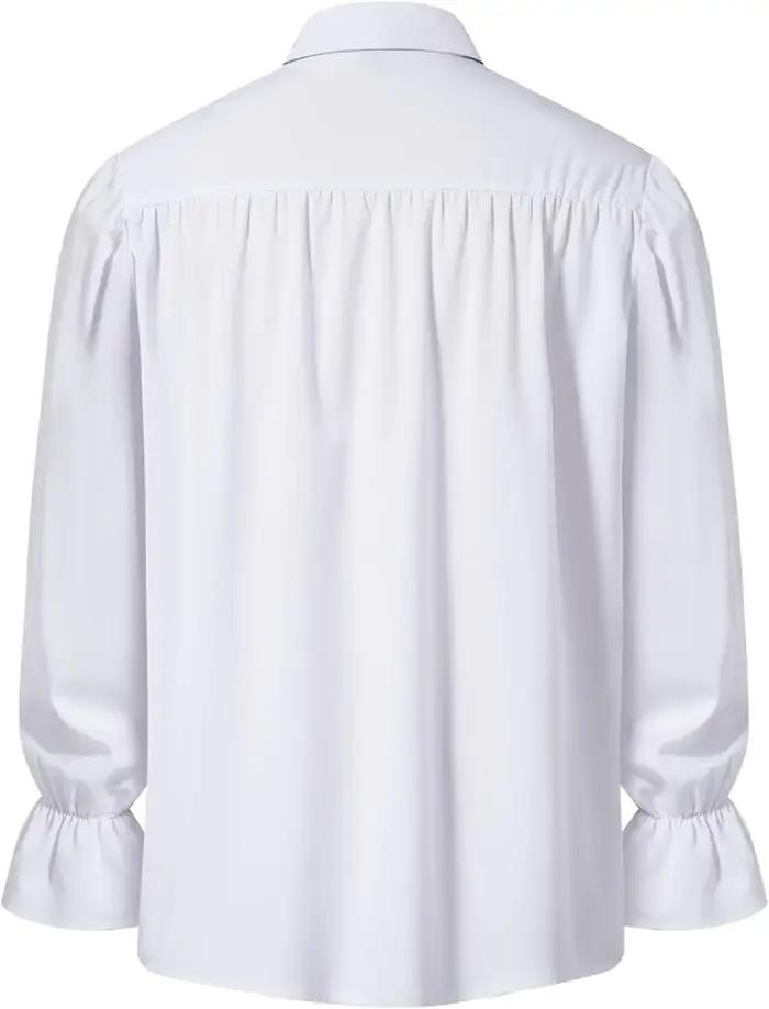 LisdinoJEMITOP hommes Pirate Vampire chemise à volants manchette élastique poète victorien Steampunk