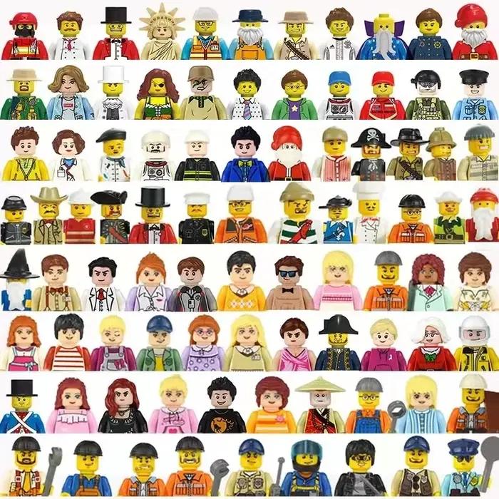 5000 styles aléatoires Norepeat ville figurines personnages de film travailleur Police soldat Ninja
