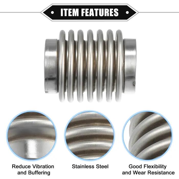 X Autohaux 63x102mm 63x203mm 76x102mm tuyau d'échappement flexible silencieux de voiture tuyau d'éch