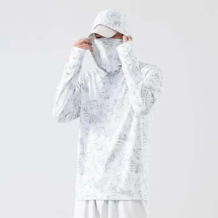 T-shirts de protection solaire pour hommes, manches longues, résistants aux UV, pêche, randonnée, ma