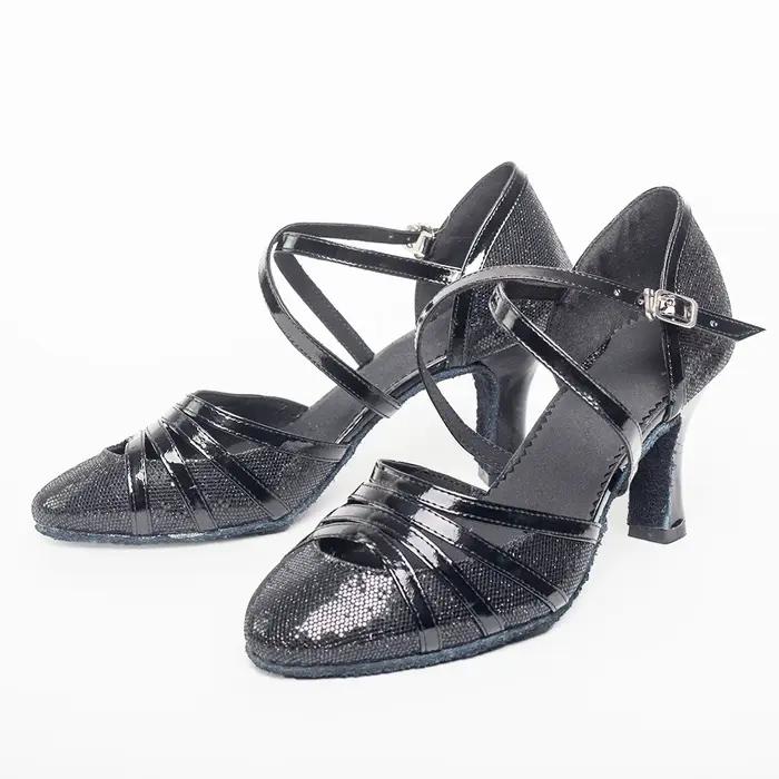 USHINE chaussures de danse de salon femmes paillettes