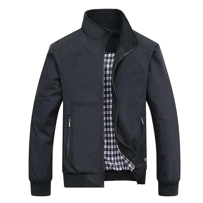 2025 printemps automne décontracté solide mode mince Bomber veste hommes pardessus nouveauté vestes