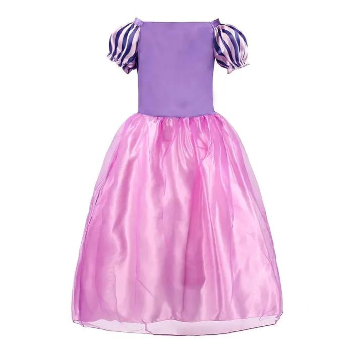 Robe raiponce pour enfants de 3 à 8 ans, Costume de fête emmêlé pour filles, fantaisie d'anniversair