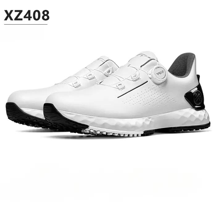 PGM-Chaussures de golf coordonnantes imperméables pour hommes, baskets confortables, bouton de baume