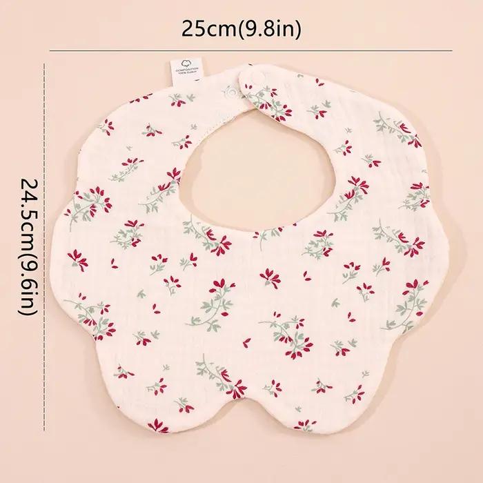 Bavoirs bandana coréens 5 pièces coton pastoral floral pour garçon fille nouveau-né occasions spéciales