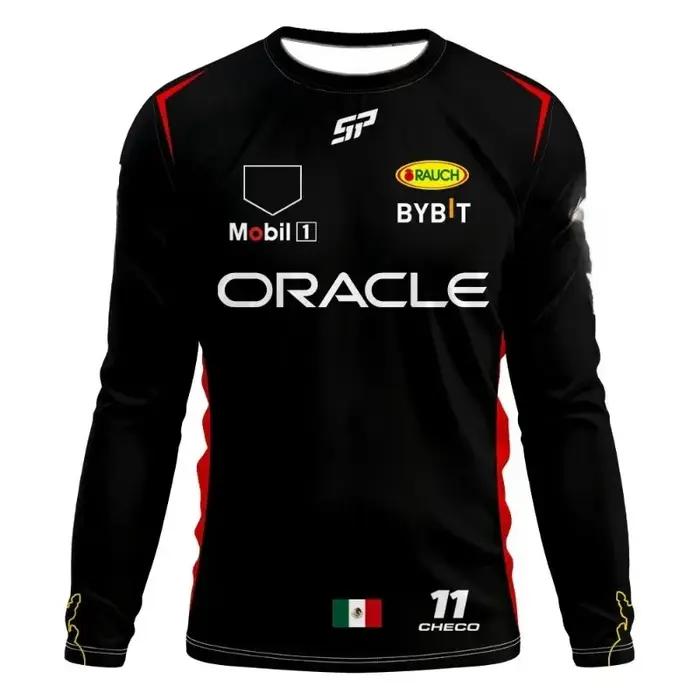 T-shirt à manches longues de l'équipe F1, édition printemps et automne, T-shirt Extra Large pour hom