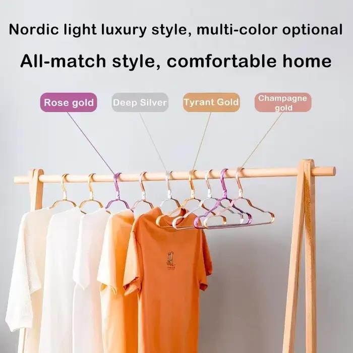 Porte-vêtements en aluminium, 10 pièces, cintres durables, antidérapants, en métal Durable, organisa
