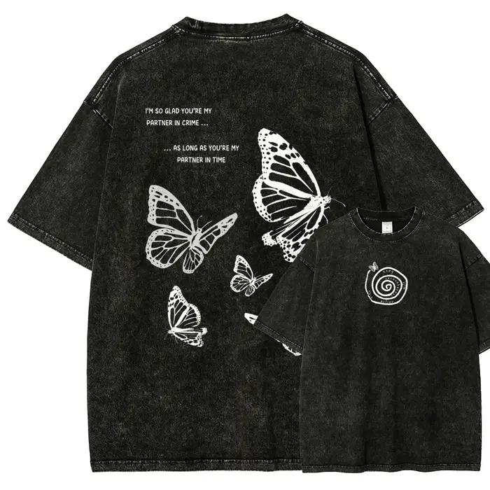 T-shirt délavé Life is Strange, vêtements de personnalité, adaptés à toutes les saisons, grande tail