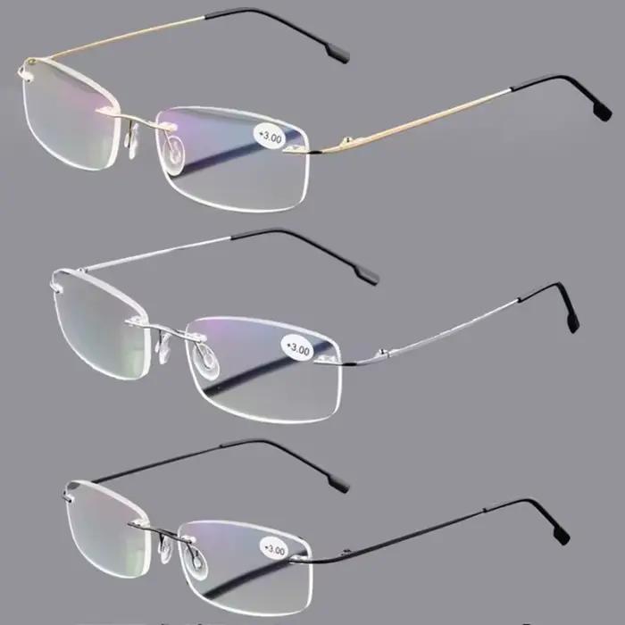 May Flower-Lunettes de lecture sans monture en titane pour hommes et femmes, blocage de la lumière b