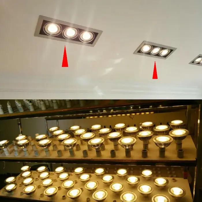 Lampe LED AR111 à intensité variable, 10W GU10 G53, lampes halogènes de remplacement, 15W, ampoules