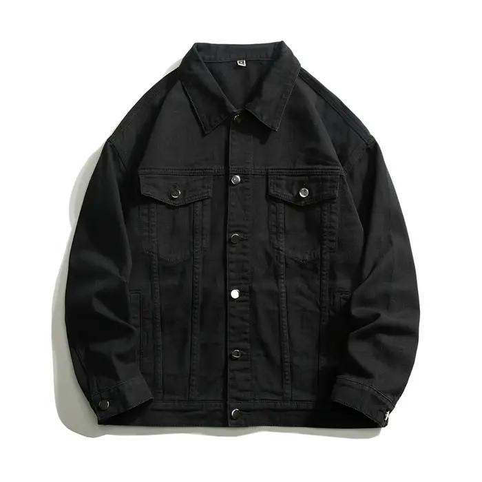Veste en jean surdimensionnée pour hommes, coton blanc, vêtements masculins, haut classique, mode dé