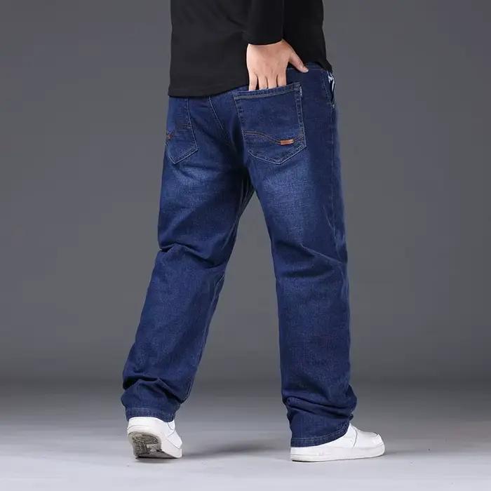 Hommes grande taille noir jean 10XL surdimensionné taille haute pantalon ample mari grande taille pa