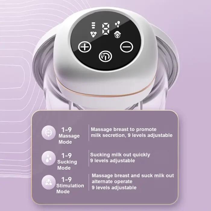 Tire-lait électrique portable, tire-lait mains libres, extracteur de lait à faible bruit, 26mm, sili