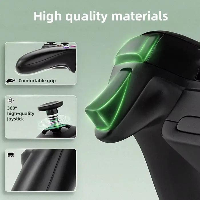 Manette de jeu filaire 360, contrôleur de jeu filaire pour PC compatible Steam et adaptable aux systèmes Win7/8/10/11, compatible 360 Slim, moteur intégré