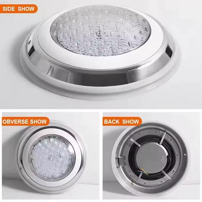 Lampe LED pour piscine, AC12V, en acier inoxydable, IP68, 12W, 18W, 25W, 35W, 54W, télécommande sous
