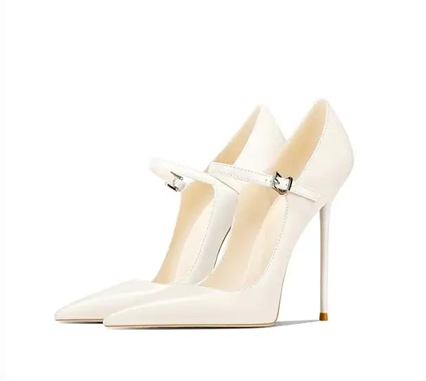 Nouvelle sangle à boucle élégante, au style haut de gamme, ne fatiguant pas les pieds, talons aiguil