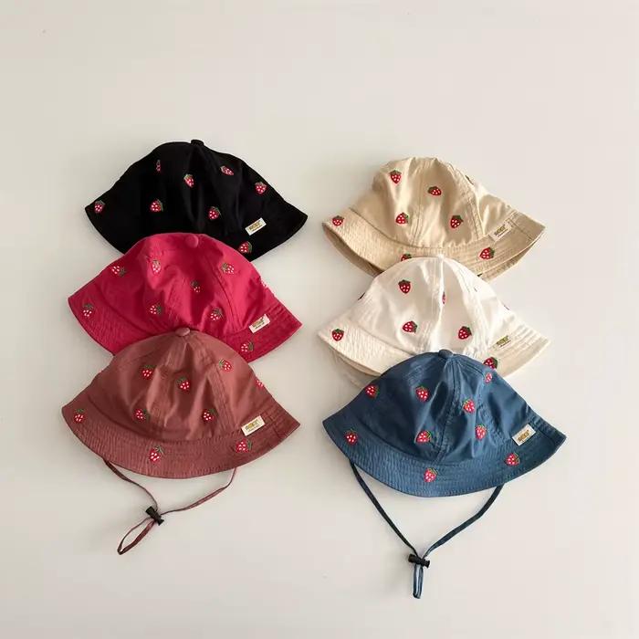 MILANCEL – chapeau de printemps pour petites filles de 1 à 4 ans, chapeau de pêcheur brodé avec frai