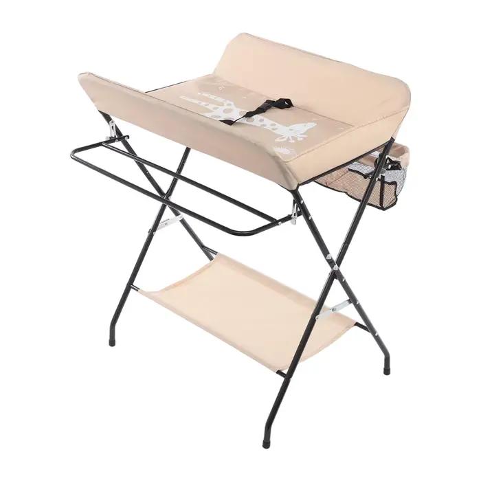 Table à langer portable, station à couches pliable pour bébé avec rangement, plateau 80x63cm pour no