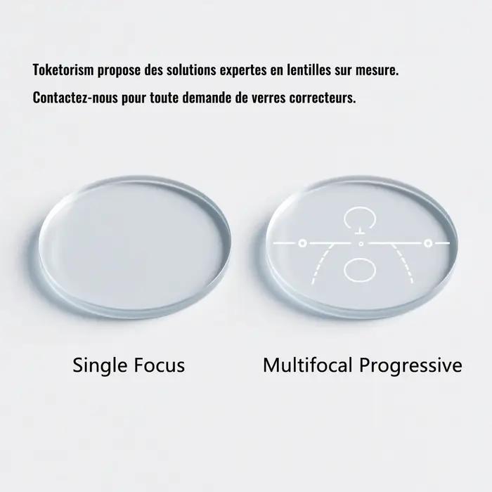 Toketorism qualité myopie presbytie lentilles de Prescription pour lunettes sans monture multifocales
