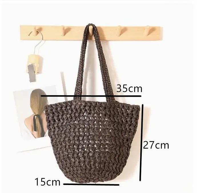 Sac à main pour femme 2026, nouveau sac seau de voyage tissé à la main, grande capacité, sac à bando