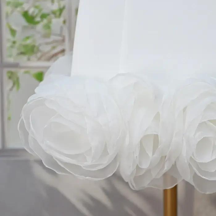 Robe Blanche pour Filles 2026, Nouvelle Robe de Princesse en Coton à Couches d'Air pour Enfants, Ten
