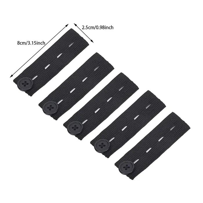 5 pièces jean Extension boucle élastique réglable taille bouton ceinture allongement pour pantalon p