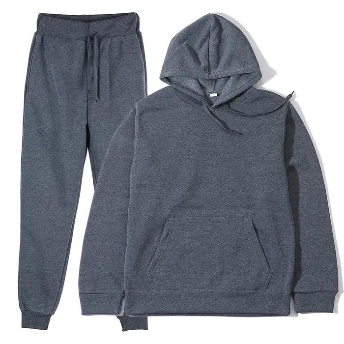 Combinaisons de sport pour hommes, survêtement à la mode, sweat à capuche + pantalon, ensemble deux