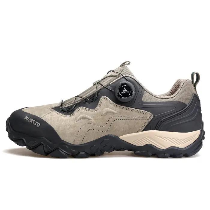 HUMTTO-Baskets en cuir pour hommes, bottes de randonnée, chaussures de trekking en plein air, chauss
