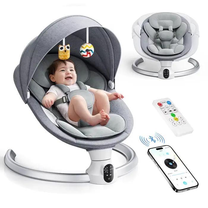 Balançoire électrique pour bébé, balance pour bébé avec application et télécommande de naissance jus