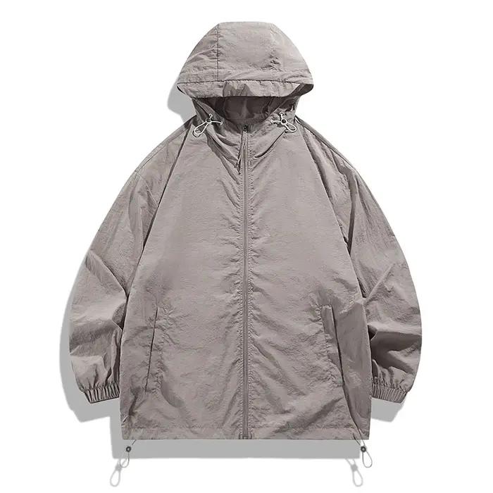 UPF50 + Protection UV manteaux de peau hommes/femmes unisexe été coupe-vent léger pare-brise UV capu
