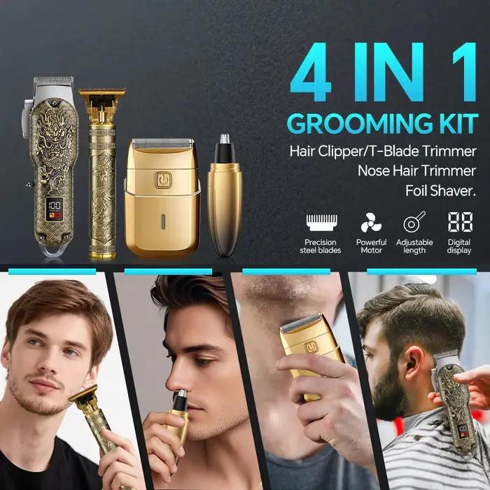 Kit de beauté électrique USB quatre en un, tondeuse à cheveux, tondeuse à barbe, tondeuse électrique
